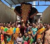 Actress Trisha Donates Robotic Elephant to Temple