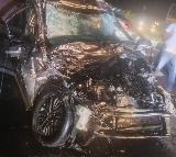 Four of a family killed in car-canter truck collision in K'taka's Tumakuru