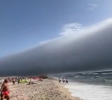 Portugal Beach Hit by Rare Roll Cloud Formation