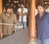 Chiranjeevi on Ustaad Bhagat Singh Set Watching Pawan Kalyan