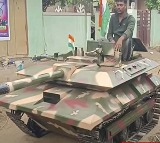Nagendras Creation Kakinada Youth Builds Mini War Tank