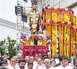 Mallikarjun Kharge unveils statue of former Andhra Pradesh CM Rosaiah