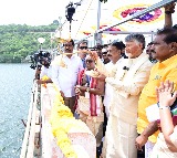 Chandrababu Naidu Offers Prayers to Krishna River at Srisailam