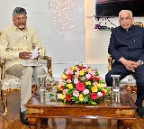 Andhra CM Chandrababu Naidu calls on Governor at Raj Bhavan in Vijayawada