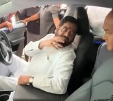 Eknath Shinde drives Tesla in Assembly premises