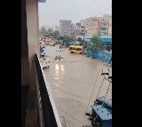 Hyderabad Rains Heavy Rain Causes Flooding on Roads