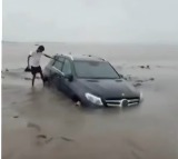 Mercedes Benz Car Stuck on Dumas Beach Gujarat