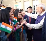 Indian diaspora in London greet PM Modi with chants of 'Bharat Mata Ki Jai' and 'Vande Mataram' on historic visit to UK