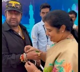 Purandeswari ties Rakhi to her brother Balakrishna