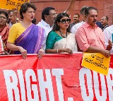 India Alliance MPs March From Parliament to EC Office