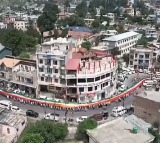 Doda district of Jammu Kashmir students rally with 1508 meter Indian flag