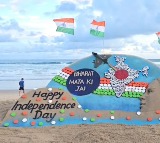 Puri beach transforms into canvas of Indian valour and innovation this Independence Day