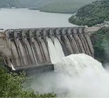 Srisailam Project 10 Gates Lifted Water Released