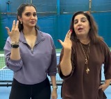 Sania Mirza shares Farah Khan's dance break amidst pickleball match