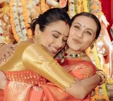 Rupali Ganguly & Rani Mukerji tight hug at Durga Puja is endearing