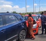 Hyderabad Outer Ring Road Accident Six Cars Collide