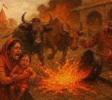 MP: Bulls trigger boiling oil horror at Bageshwar Dham; toddler burned, vendor injured