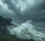 Montha Cyclone Havoc Sea Surge Hits Lighthouse in Antarvedi