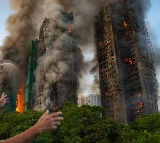 Hong Kong Fire Massive Blaze Engulfs 35 Story Building