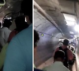 Chennai Metro Train Stopped in Tunnel Passengers Walk to Station