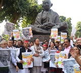 ‘Insult to Mahatma Gandhi’: Oppn protests outside Parliament against move to replace MGNREGA