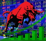Sensex, Nifty extend gains, climb 0.75 pc each