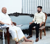 Revanth Reddy Visits Senior Leader Janareddy