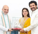 Vijay Deverakonda Rashmika Mandanna meet Amit Shah after wedding