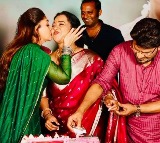 Nayanthara pleasantly surprises Radhika; Celebrates Radhika's completion of 40 years in the film industry