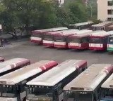 RTC buses go off the roads in Telangana as employees begin strike