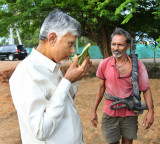 Chandrababu Naidu Tastes Fresh Toddy in Kakinada District