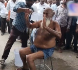 JC Prabhakar Reddy bathes on road in front of police station video goes viral