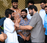 Megastar Chiranjeevi congratulates Peddi team and shares photos