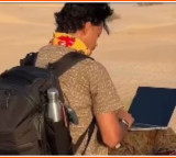No escape from meetings even in the desert Man with laptop in Sahara viral video