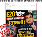 Vehicle insurance remains valid with E20 fuel use: Govt