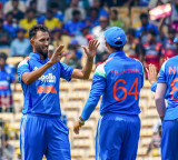 Prasidh Krishna takes 5 wickets Afghan captain scores century easy target for Team India