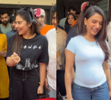 Samantha seen with baby bump delivery in December