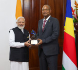 Narendra Modi receives Seychelles highest award Guardian of the Blue Horizon