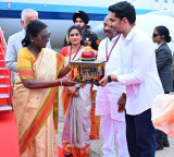 Droupadi Murmu attends Tribal University convocation in Visakhapatnam as Nara Lokesh welcomes her