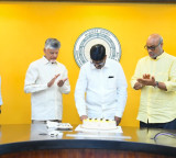 Minister Anam Ramanarayana Reddy Birthday CM Chandrababu Naidu makes him cut cake
