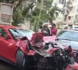 Speeding Ferrari crashes into apartment building in Hyderabad’s Jubilee Hills