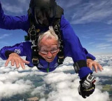Skydiving at 91 years old Elder mans adventure for charity programs