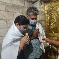 Rajamouli visits Himavad Gopalaswamy temple in Karnataka along with his wife Rama