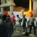 A group of Muslim youth gathered and formed a human chain around a temple 