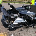 New Lamborghini sports car crashes in West Yorkshire twenty minutes