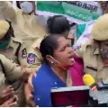 Congress MLA Seethakka arrested at Pragathi Bhavan