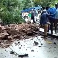 Heavy Rains Causes Land Slides in Tirumala