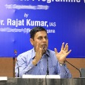 Telangana irrigation principal secretary Rajat Kumar talks after meeting