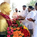 CM Jagan offers prayers at YSR Ghat in Idupulapaya