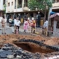 Miyapur prashanth nagar road suddenly pits down